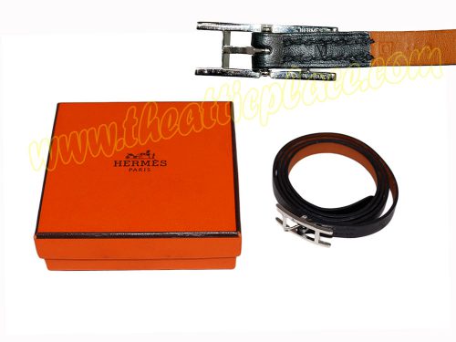Hermes Black Calf Hapi Quad Tour Leather Wrap Bracelet M Size Q Stamp Palladium Hardware Unisex -0