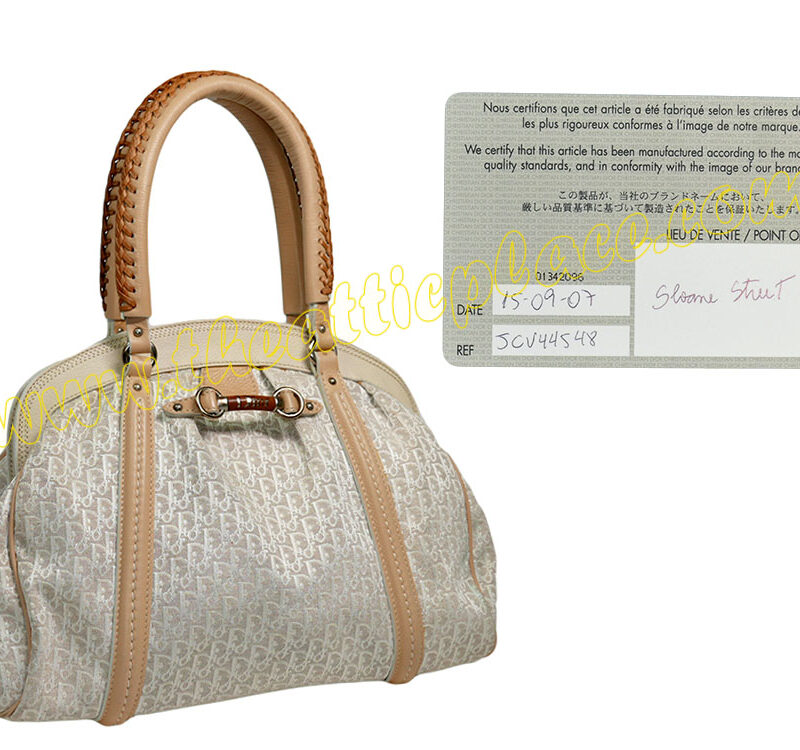 Christian Dior Beige Logo Canvas SCV44548 Diorrissimo Tote -0
