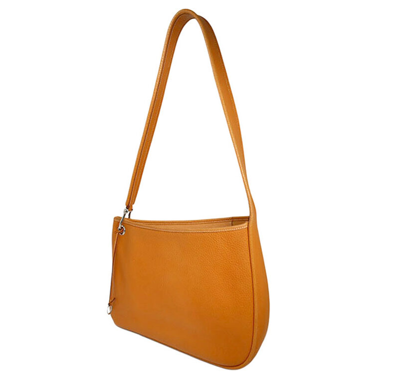 Hermes Manille Jaunde/ Yellow Clemence Leather D Stamp Hobo Bag