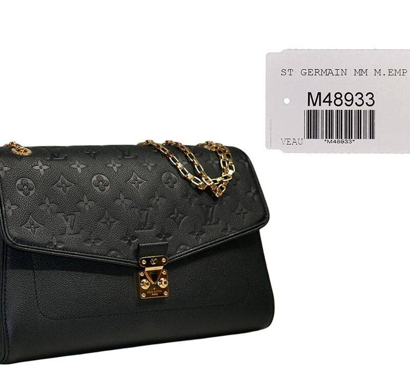 Louis Vuitton M48933 Black/ Noir Monogram Empreinte Leather Saint Germain MM-0