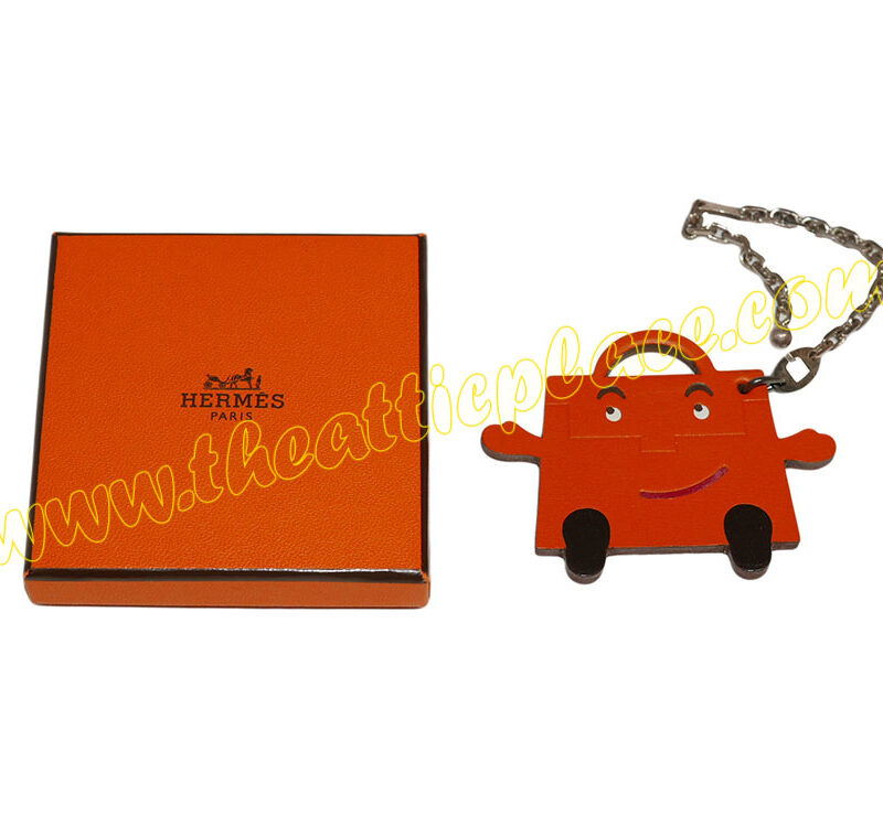 RARE ! Hermes Limited Kelly doll Leather Key Chain Charm for Birkin / Kelly / Lindy Bags-0