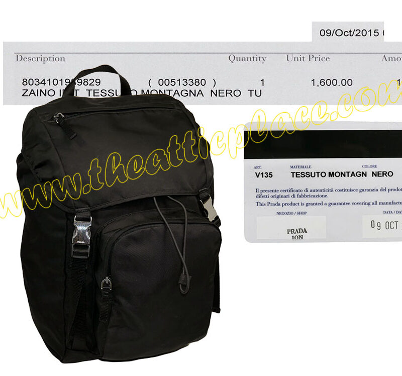 Prada V135 Black/ Nero Nylon Tessuto Montagna/ Mountain Backpack-0