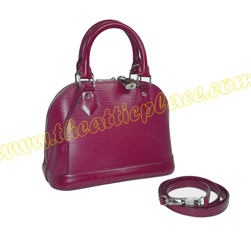 Louis Vuitton M40851 Epi Fuchsia Alma BB (FL4114) Tote with Strap-0