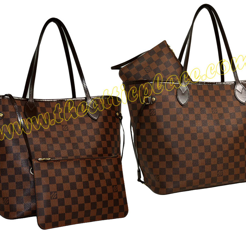 Louis Vutttion N41358 Damier Canvas Neverfull MM (GI2124) with Pouch-0