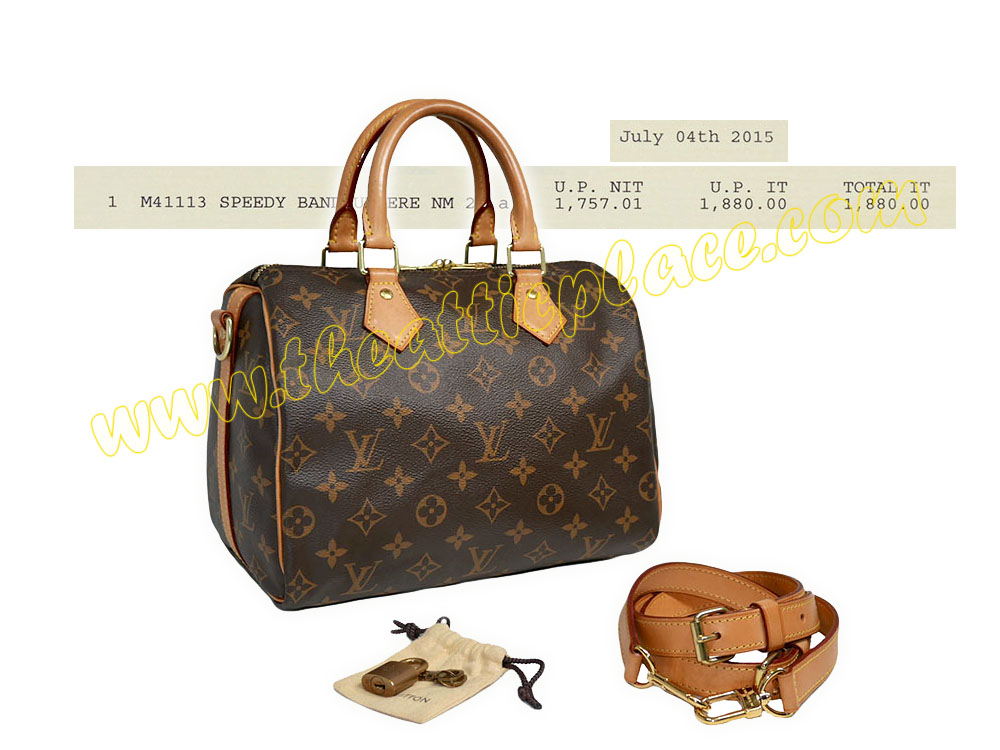 Louis Vuitton M41113 Speedy 25 Bandouliere (DU2125) with 2 Straps-0