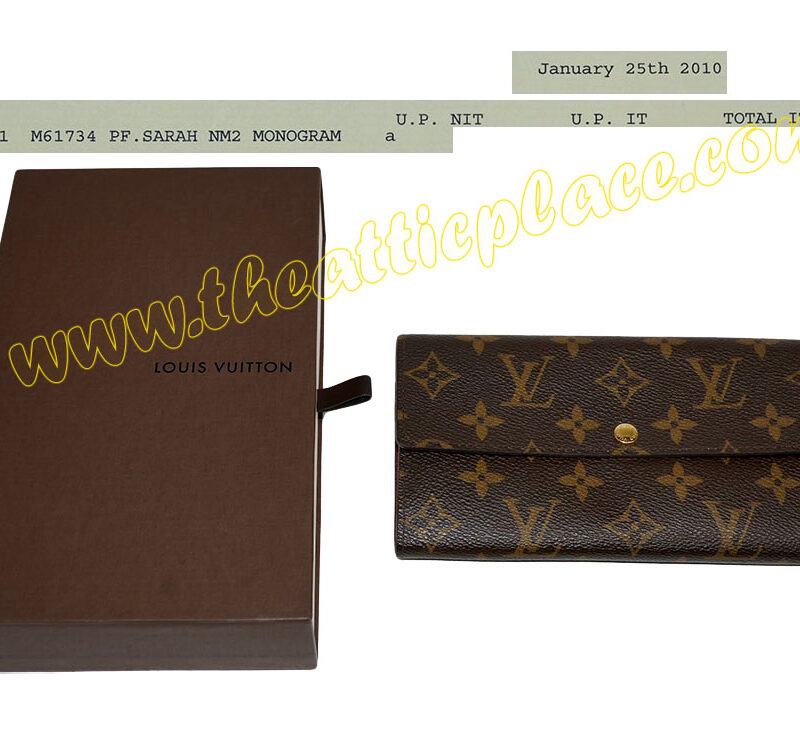 Louis Vuitton M61734 Monogram 10 Cards Sarah Wallet (CA4089) -0