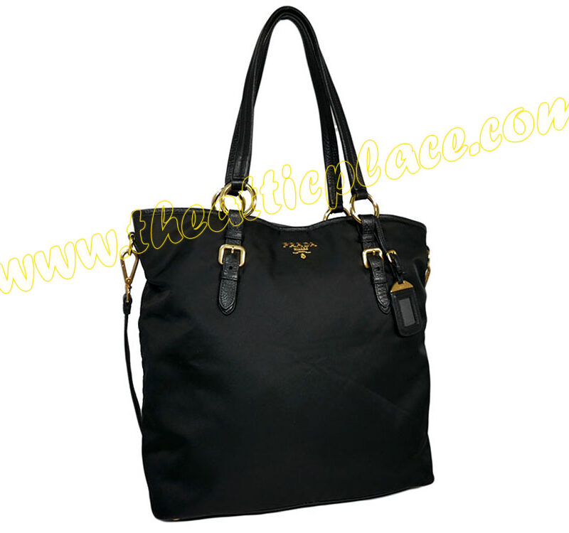 Prada BN4365 Black Tessuto Vitello Diano Cervo 2-way Bag-0