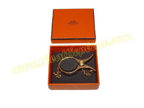 Hermes Filou Gold Metal Glove Clips / Bag Charm for Birkin / Kelly / Lindy -0