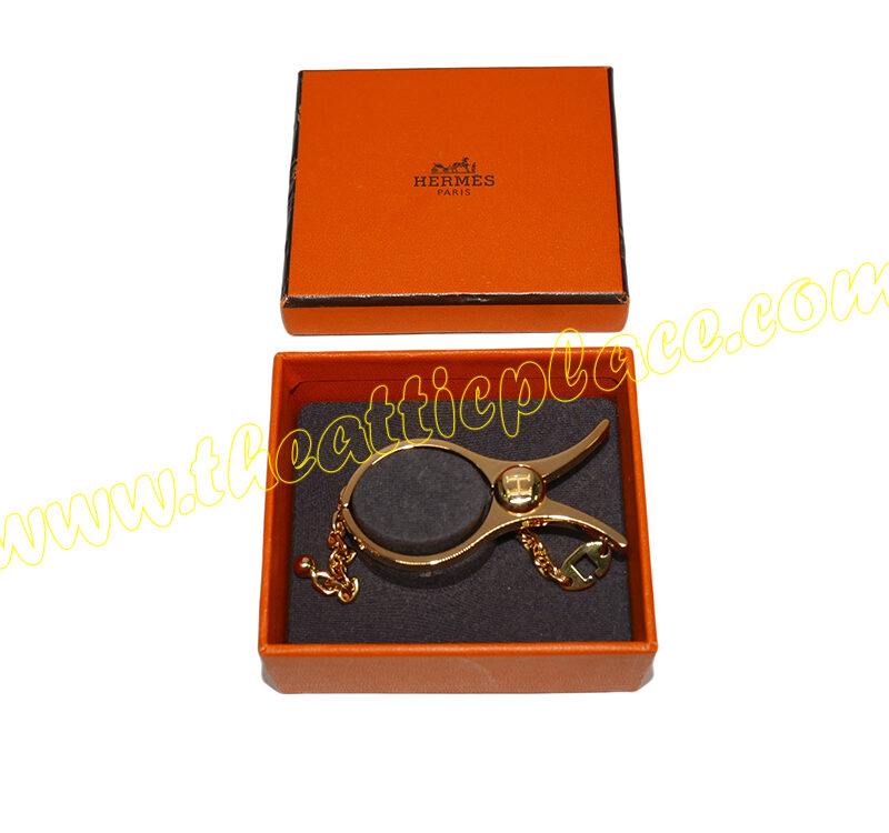 Hermes Filou Gold Metal Glove Clips / Bag Charm for Birkin / Kelly / Lindy -0