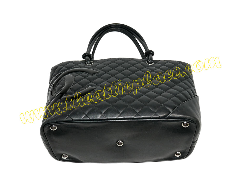 Chanel 11923304 Cambon Black CC Shopping Large Tote-40116
