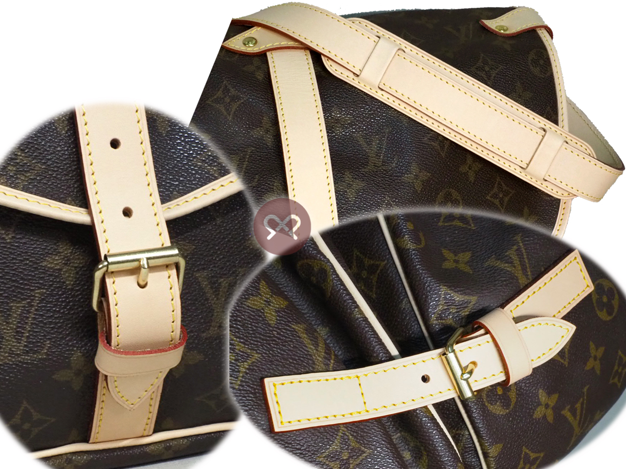 Louis Vuitton M42256 Monogram Canvas Saumur 35 Large Messenger Bag (AR0964) - Image 6