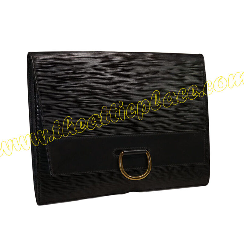 Louis Vuitton Epi Leather Vintage Black Clutch-0