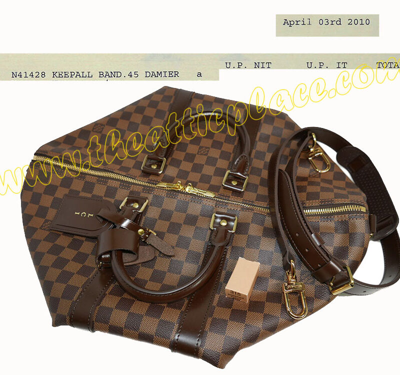 Louis Vuitton N41428 Damier Canvas Keepall / Speedy 45cm with Strap Travel Luggage-0