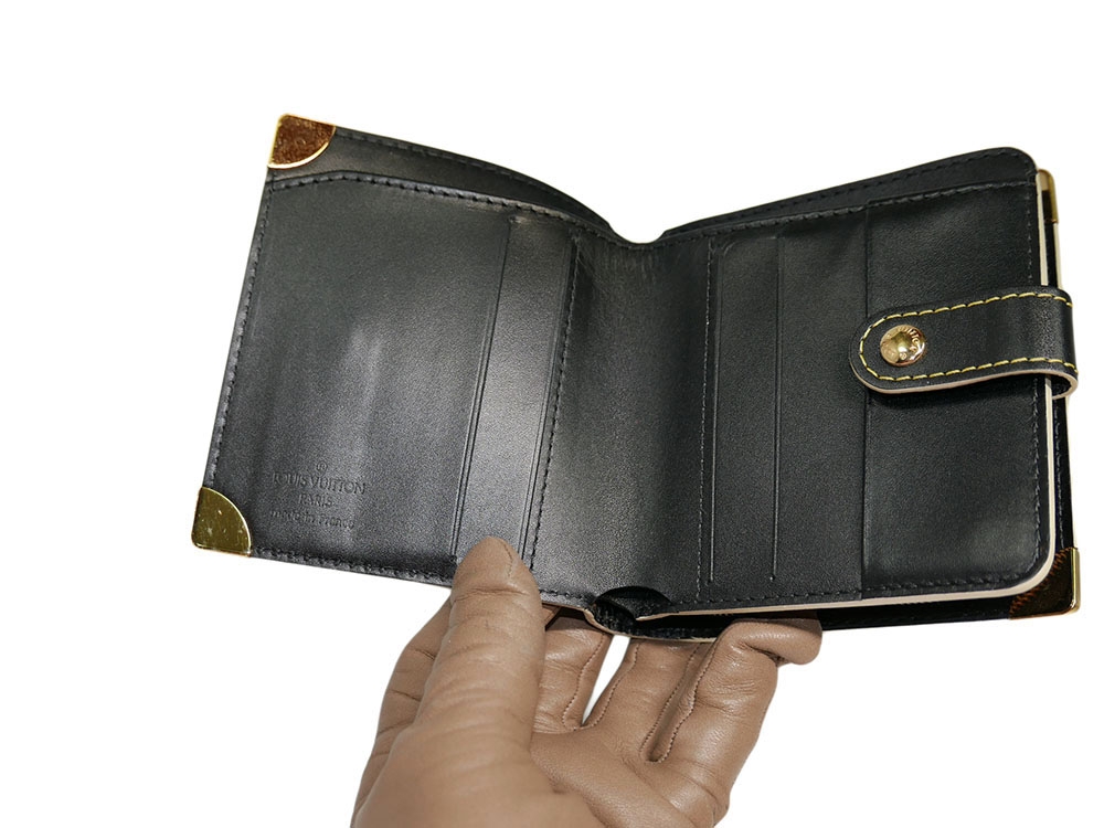 Louis Vuitton M91828 Black Suhali Zipped Compact Wallet-31261