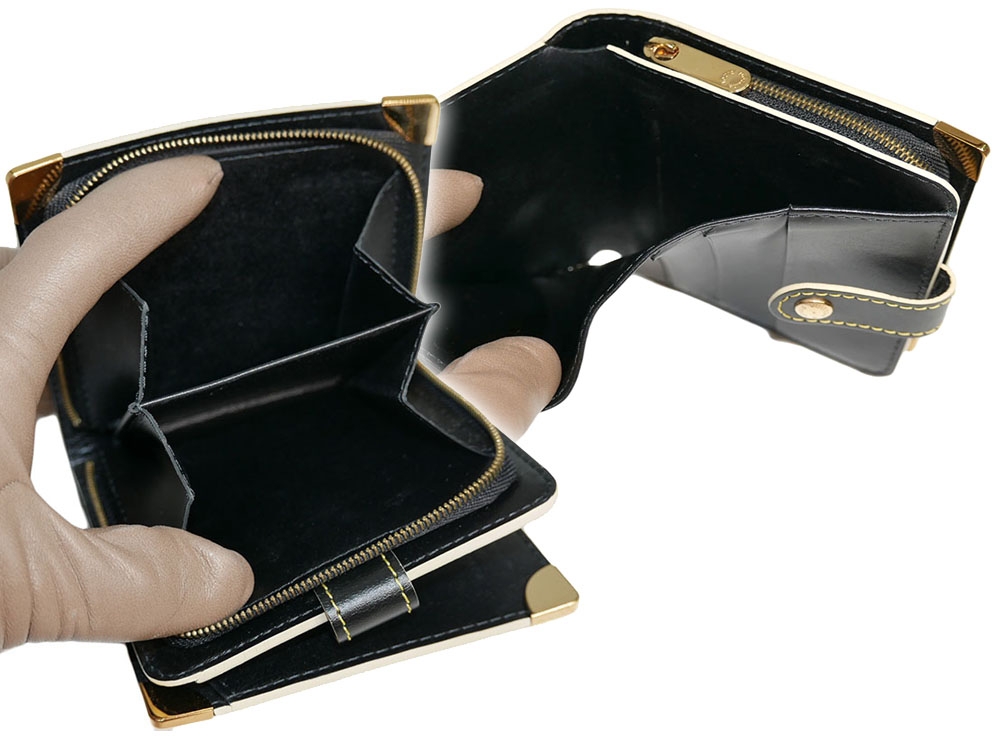 Louis Vuitton M91828 Black Suhali Zipped Compact Wallet-31259