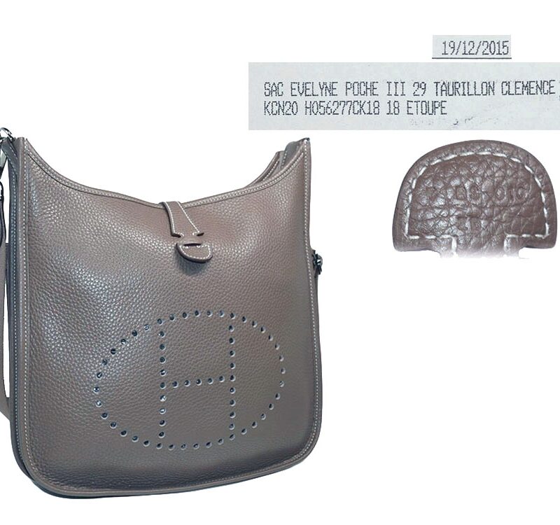 Hermes Evelyne III 29cm Etoupe in Clemence Leather Messenger/ Shoulder Bag-0