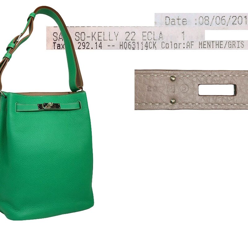 GSS Great Singapore Sale !! Brand New !! Hermes So-Kelly Eclat 22 Menthe/ Gris Togo P Stamp Palladium Hardware-0