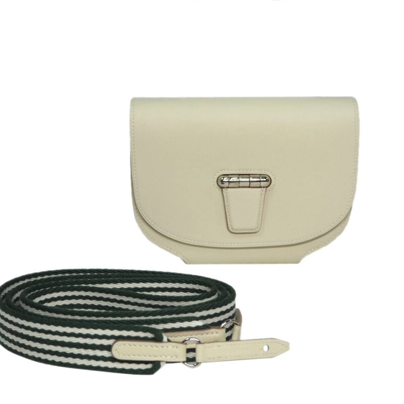Hermes Mini Convoyeur Amazon Craie/ Vert Anglais/ Blanc Port-0