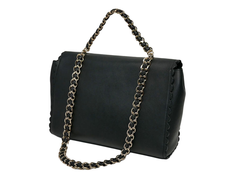 Mulberry Black Calf Limited Edition Cecily Flower Clasp Medium Shoulder Bag-30869