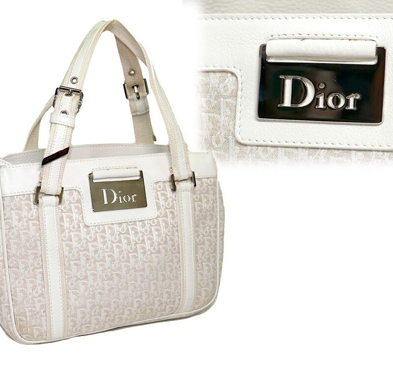 Dior Light Beige Canvas Diorissimo Small Tote-0