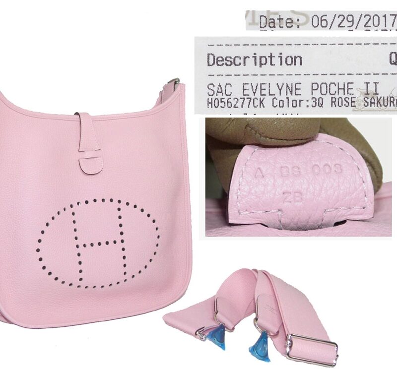 Hermes Evelyne PM II 29cm Rose Sakura Clemence A Stamp Messenger Bag-0