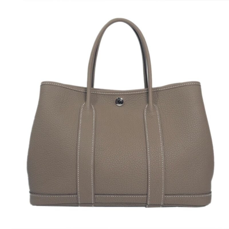 Hermes Garden Party 30cm Veau Negonda Etoupe Color A Stamp-0