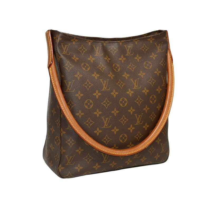 Louis Vuitton M51145 Monogram Canvas Looping Document Tote Shoulder Bag-0