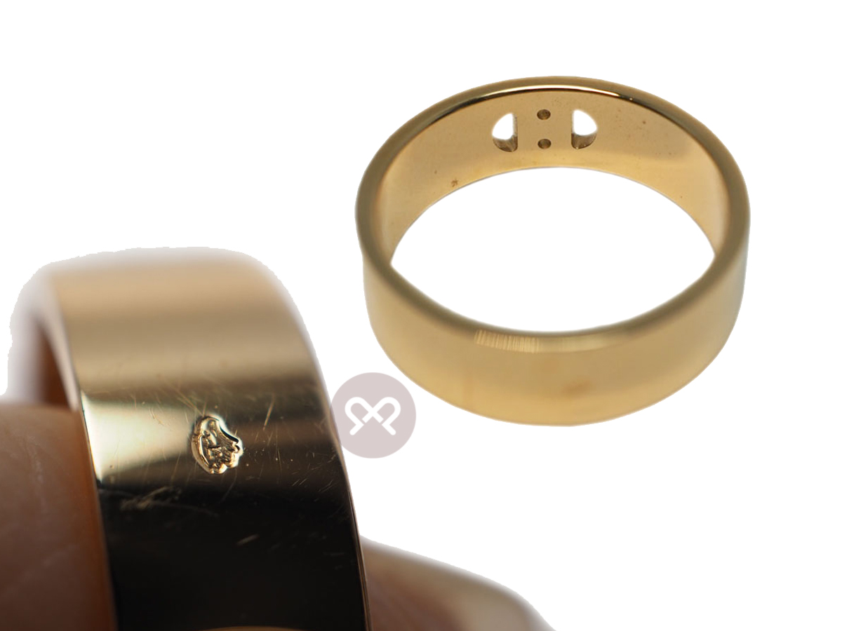 Hermes 18K H d' Ancre PM, 27 Diamonds, Size 51 Rose Gold Ring - Image 6
