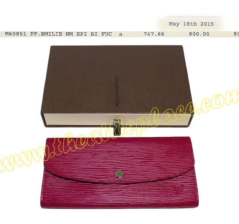 Louis Vuitton M60851 Epi Fuchsia Emilie Wallet-0