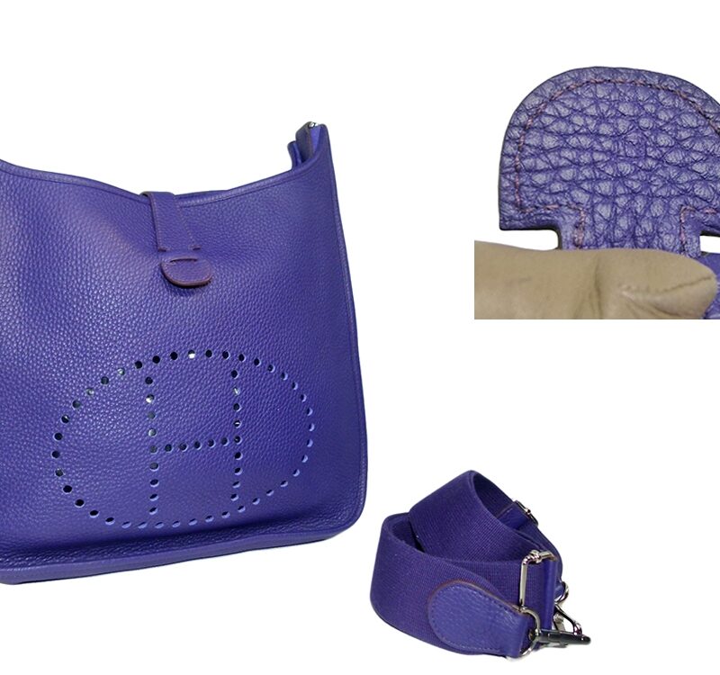 Hermes Evelyne PM Iris Clemence with Strap N Stamp Messenger Bag-0