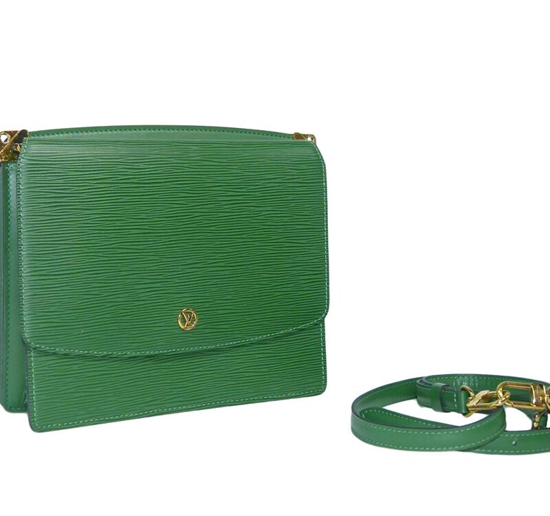 Louis Vuitton M52364 Green Epi Leather Grenelle W Flap Crossbody Bag Pochette-0