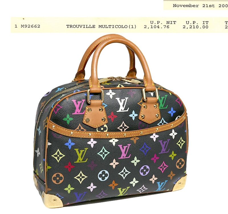 Louis Vuitton M92662 Multicolor Canvas Black Trouville Tote-0