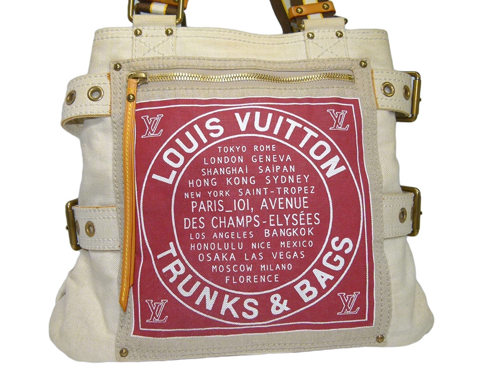 Louis Vuitton M95112 Burgundy Globe Shopper Cabas Toile MM Collection-30599