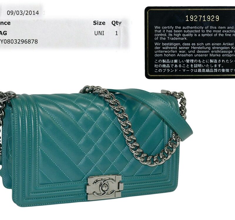 Chanel 19271929 Le-Boy Chanel Flap Bag Green Calfskin with Herringbone Stitching Medium Size Silver Hardware-0