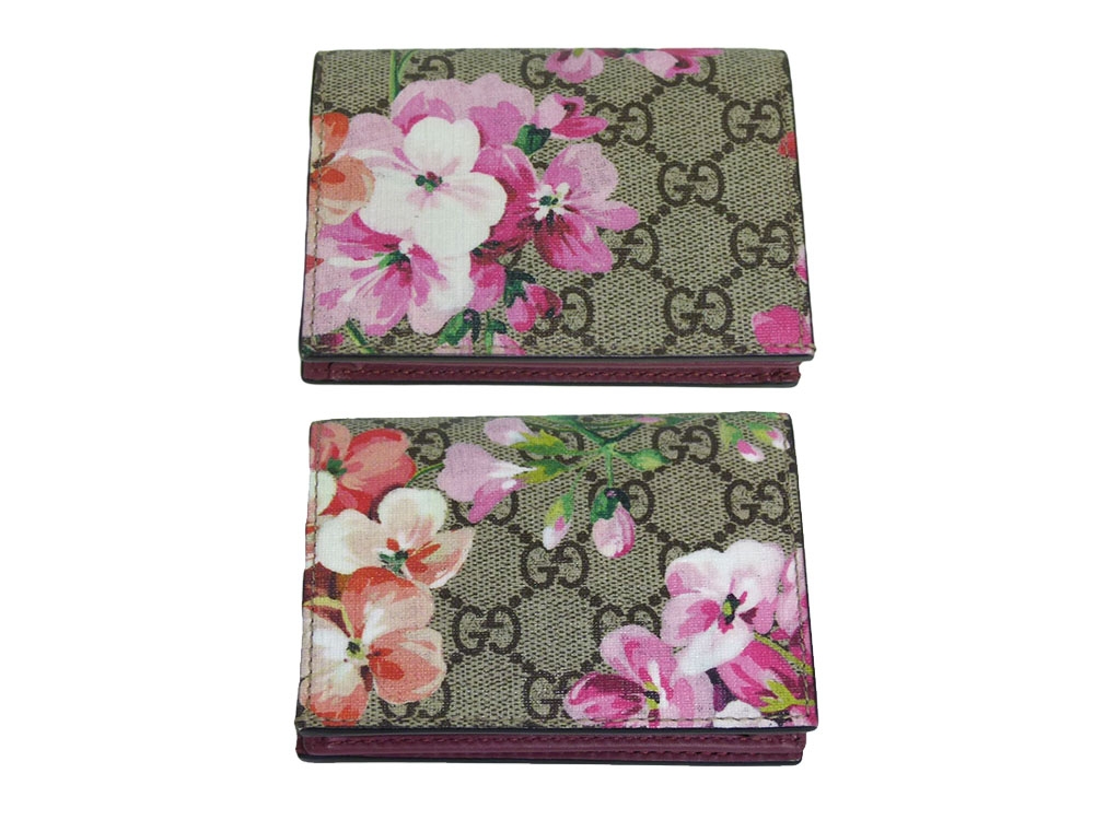 Gucci 368823 Bamboo Classic Blooms Small Top-Handle Bag in Blush Pink with FREE matching Gucci 410088 GG Blooms Card Case-31278