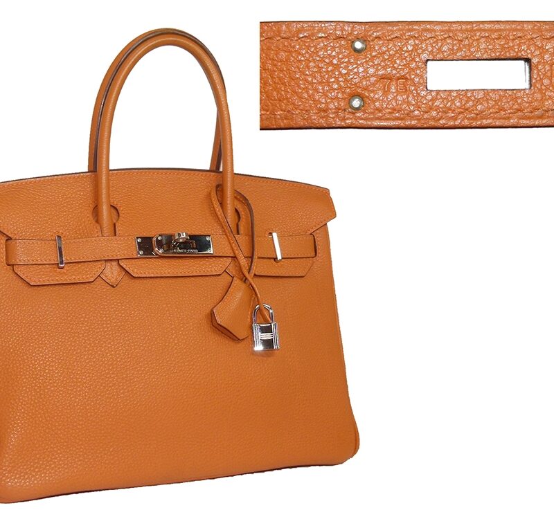 Hermes Birkin 30 Potiron Togo J Stamp Palladium Hardware-0