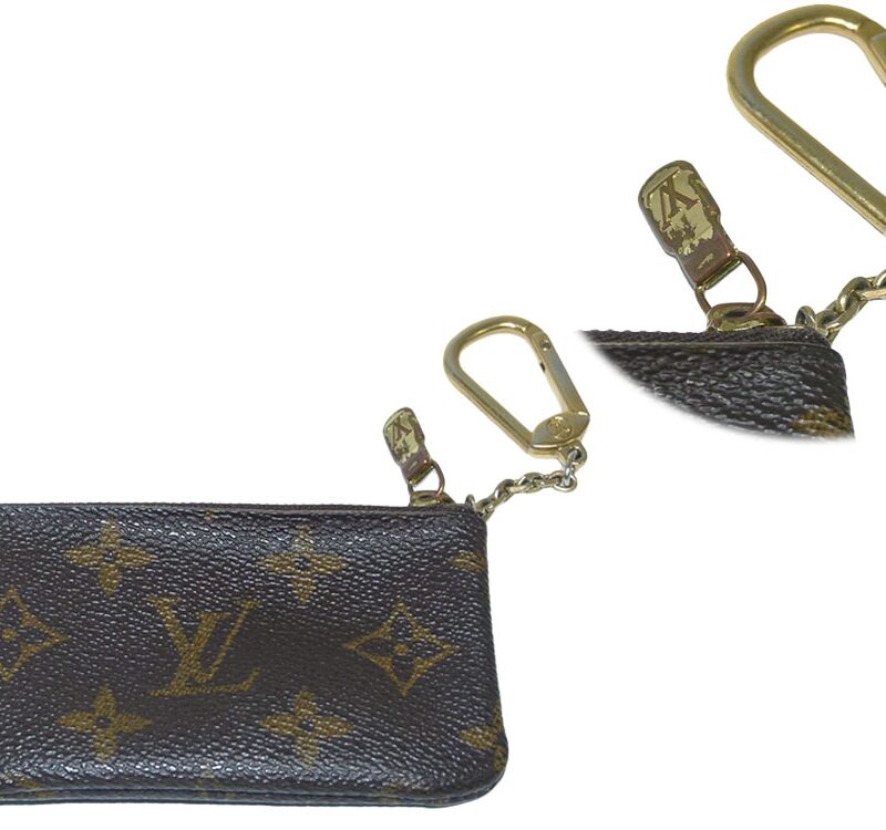 Louis Vuitton M62650 Monogram Canvas Zipper Key & Changes Pouch/ Pochette Cles-0