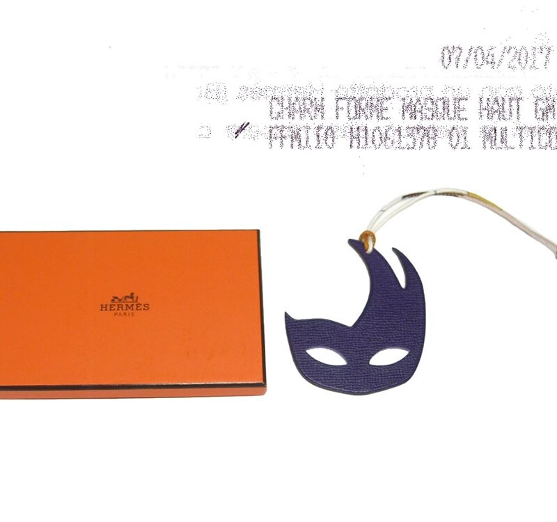 Hermes Charm Petit H Mask Etain/ U.Violet Bag Charm-0