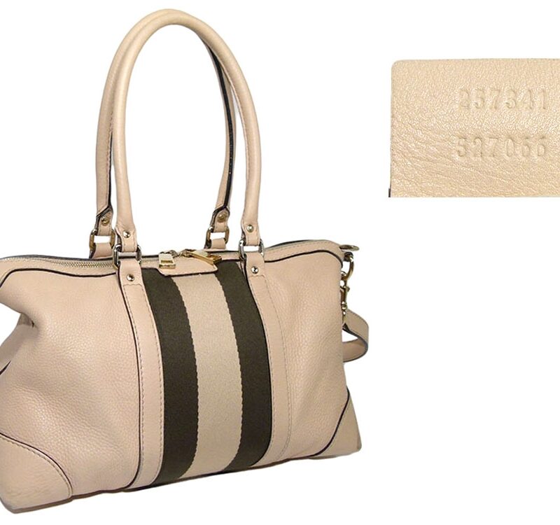 Gucci 257341 Beige "Vintage Web" Medium Top Handle Bag w Strap-0