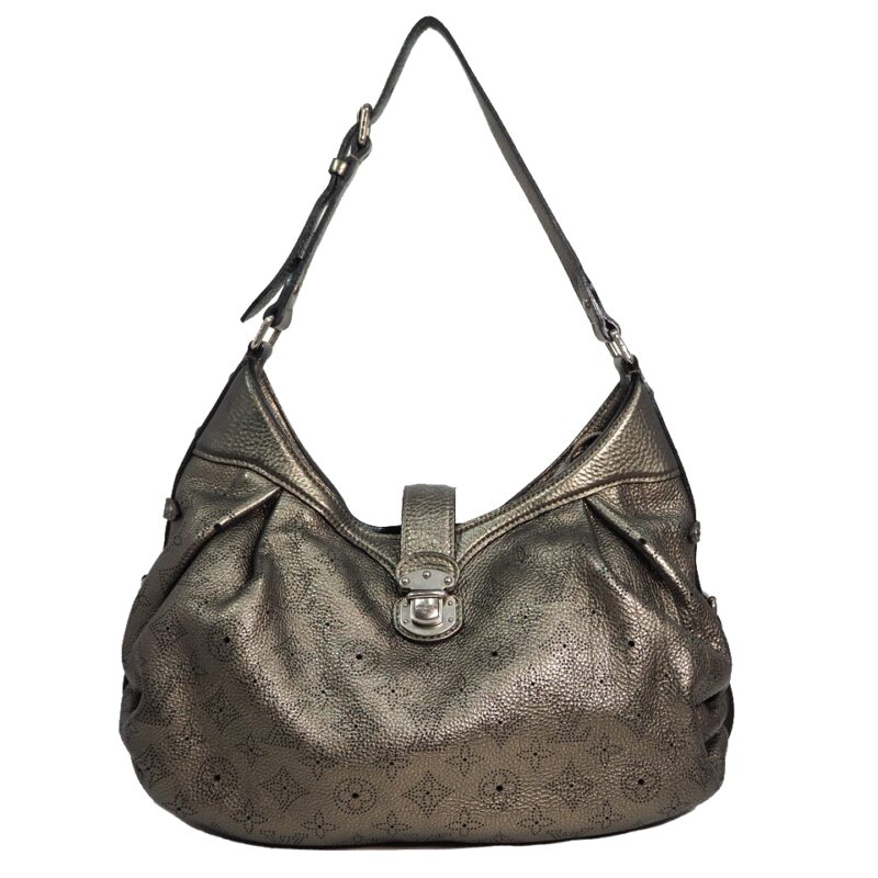 Louis Vuitton M95717 Bronze Mahina Kid Calfskin Mahina Leather 2-Way Bag (MB1208)-0