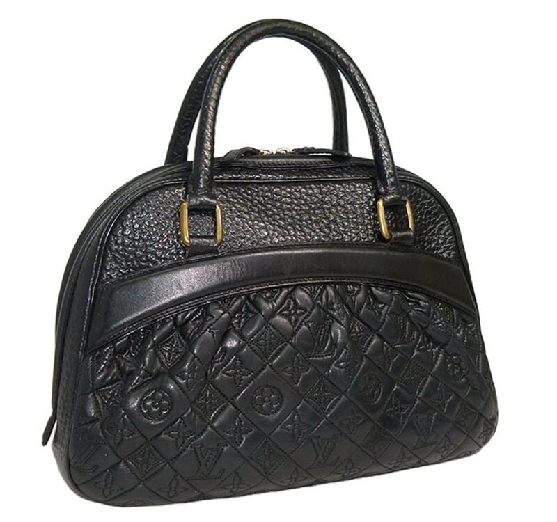 Louis Vuitton Monogram Quilted Lambskin Mizi Vienna GM w Alligator Trim Tote Bag-0
