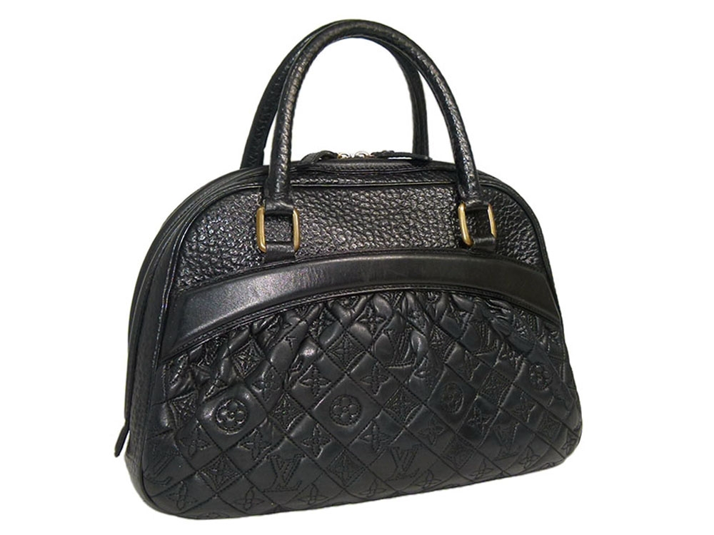 Louis Vuitton Monogram Quilted Lambskin Mizi Vienna GM w Alligator Trim Tote Bag-0