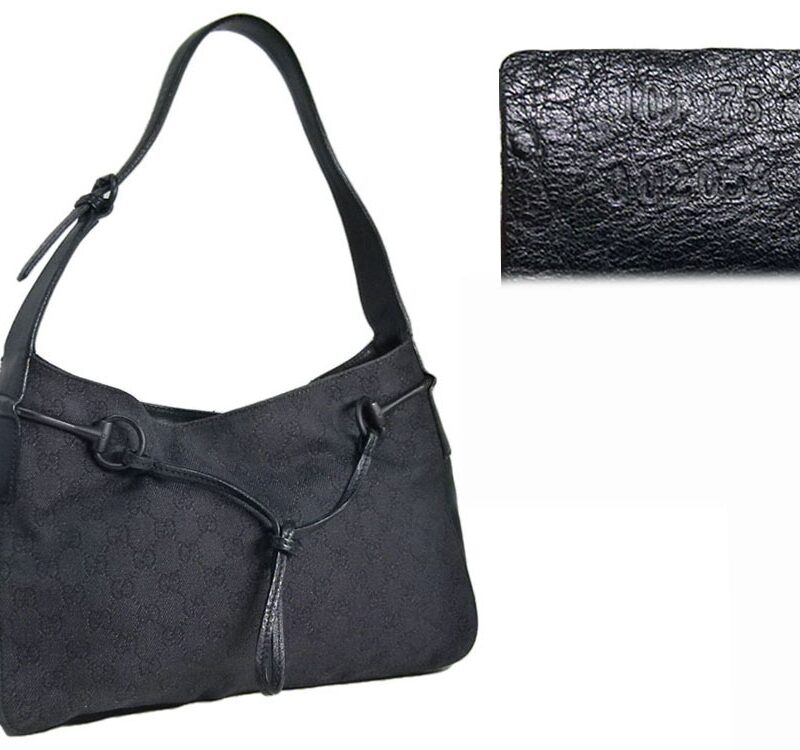 Gucci 101975 Denim Black GG with Mat Black Horsebit Document/ Shopping Bag-0