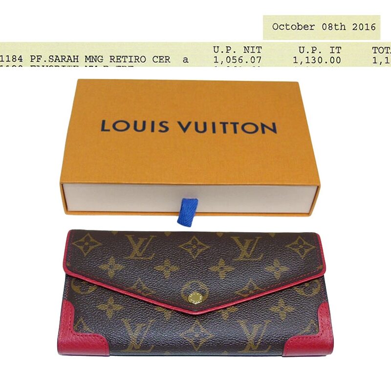 Louis Vuitton M61184 Monogram Canvas Sarah Wallet Retiro -0