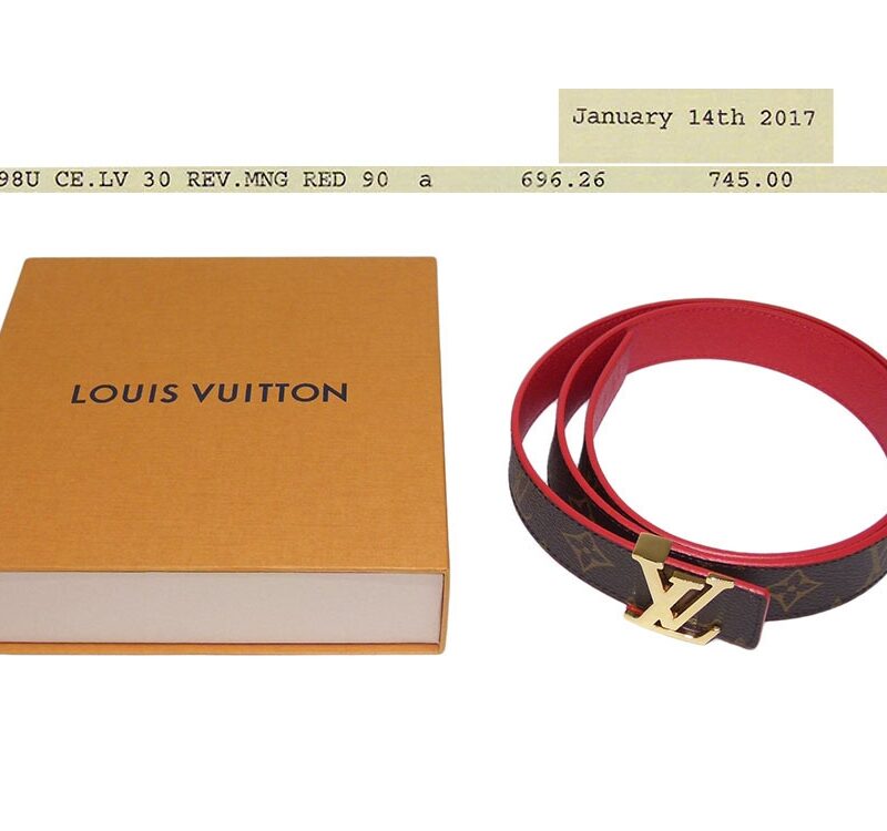 Louis Vuitton M9498U Monogram LV CE. 30 Rev. Red Belt Gold 90cm-0
