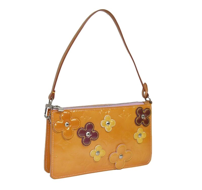 Louis Vuitton Limited Edition Pink Monogram Vernis Lexington Flower Pochette Bag (VI0062)-0