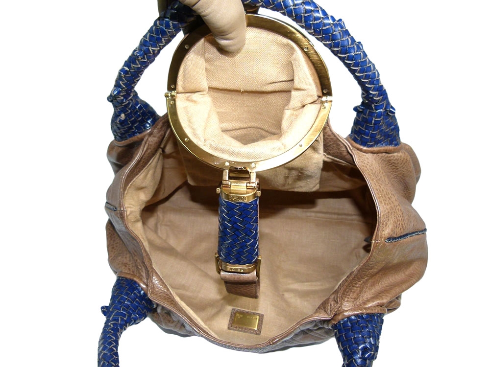 Fendi 8BR511 Blue+Amber Hobo Spy Bag-31624