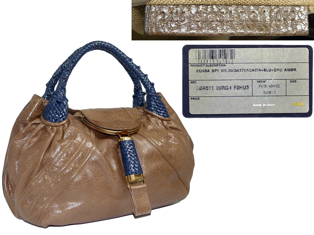 Fendi 8BR511 Blue+Amber Hobo Spy Bag-0