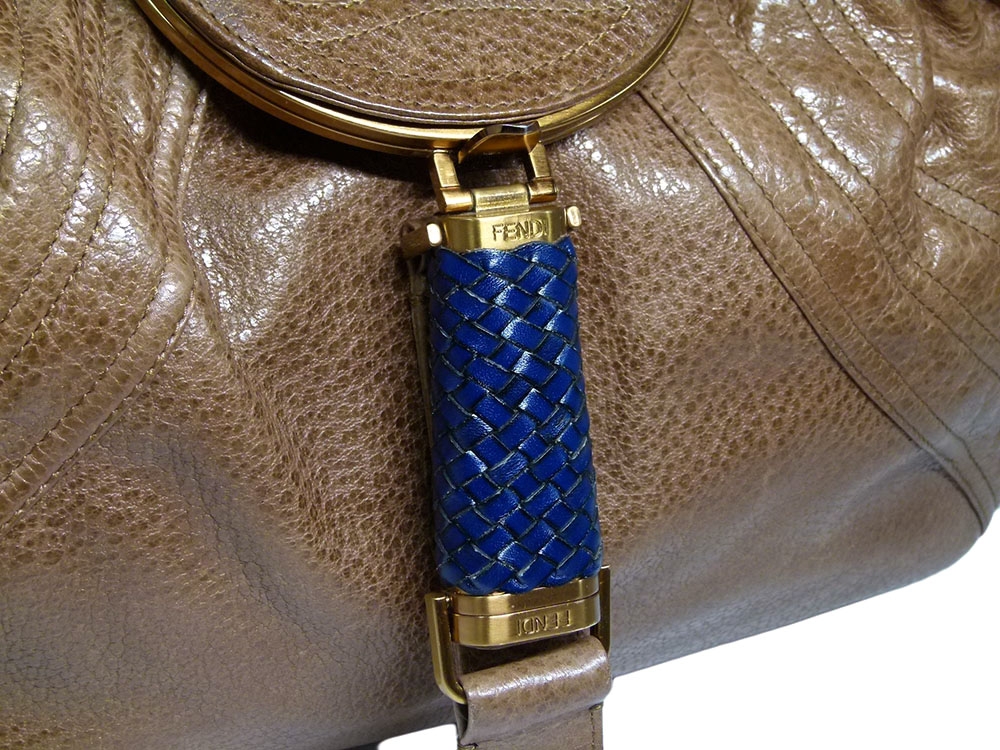Fendi 8BR511 Blue+Amber Hobo Spy Bag-31630