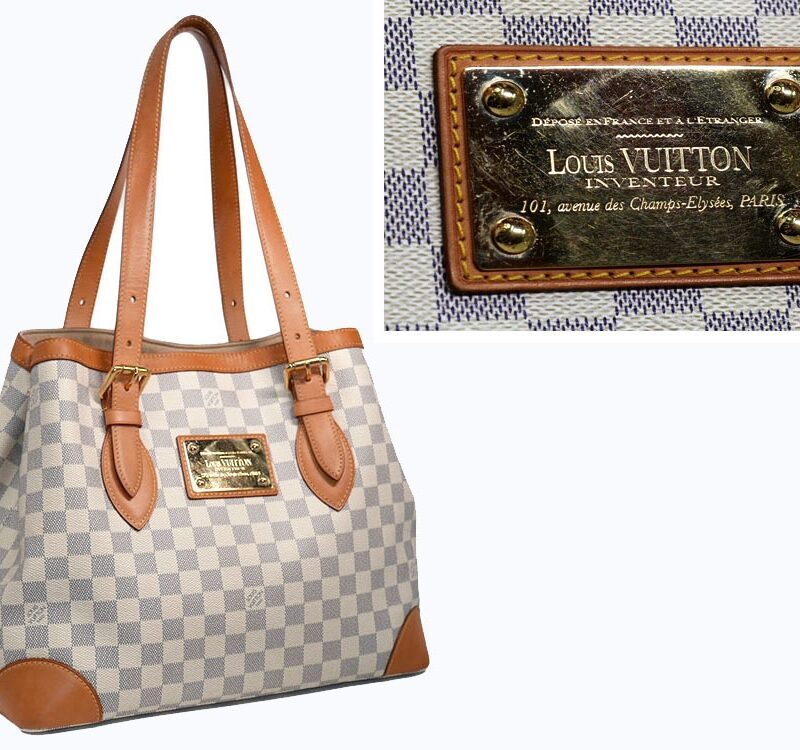 Louis Vuitton Damier Azur Hampstead MM (CA1190)-0